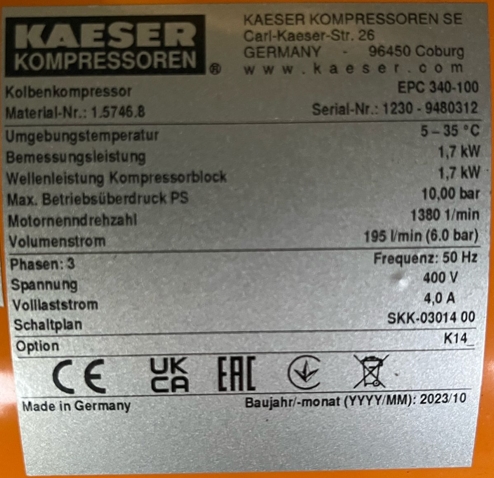 Kaeser EPC 340-100 400/3/50