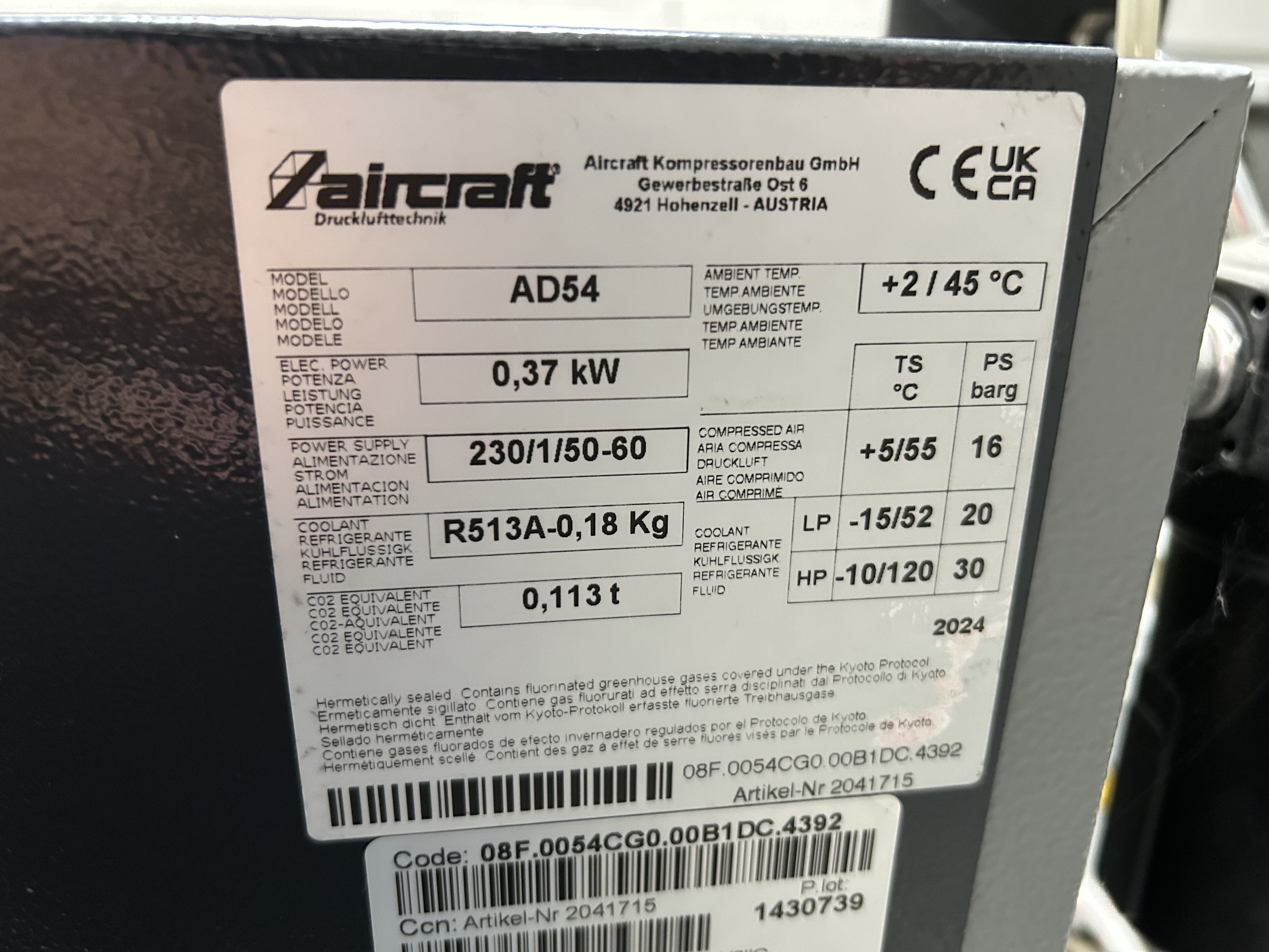 Aircraft AIRPROFI DUO 853/2x100/10 KK