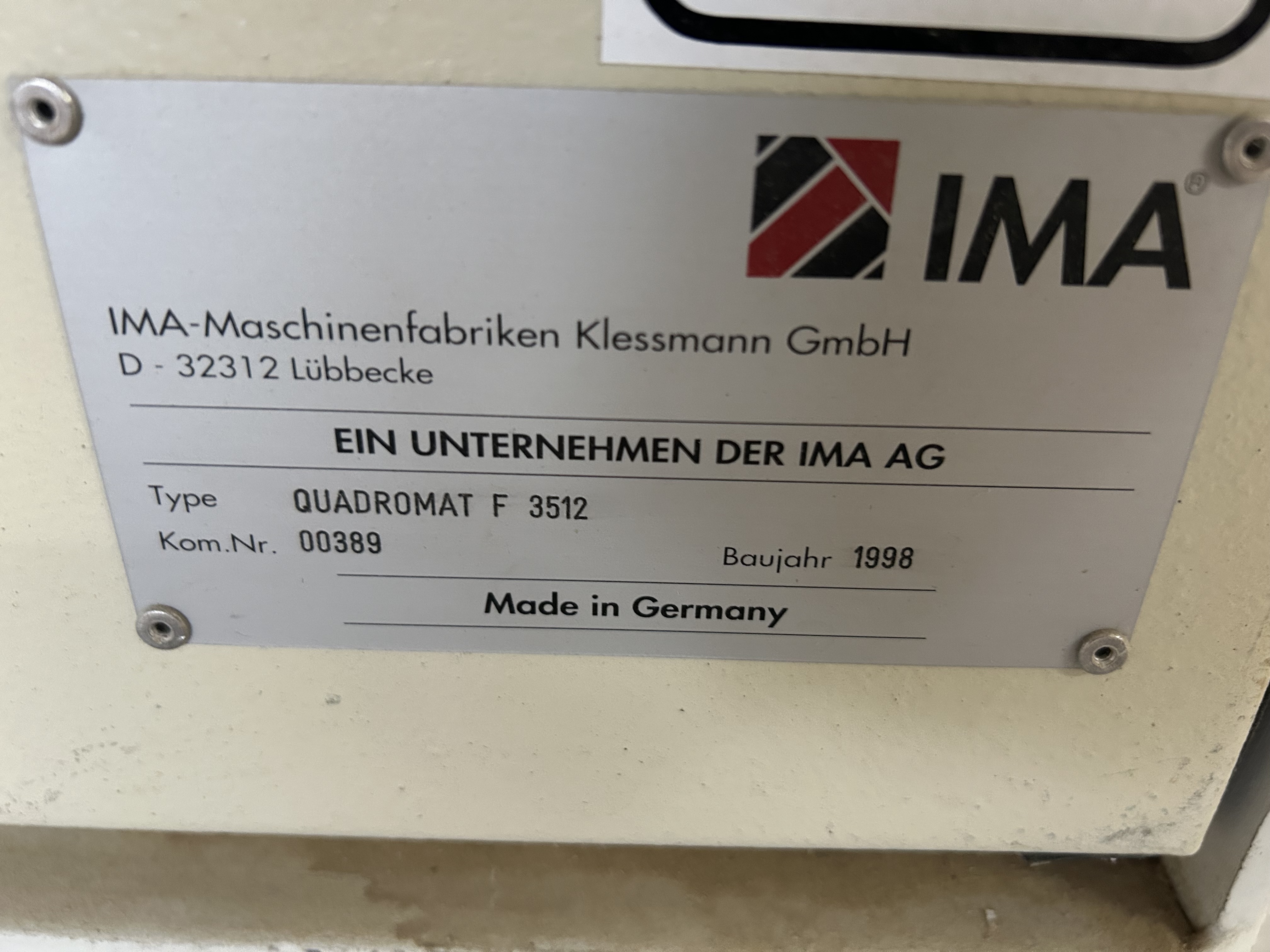 IMA Quadromat 3512 F