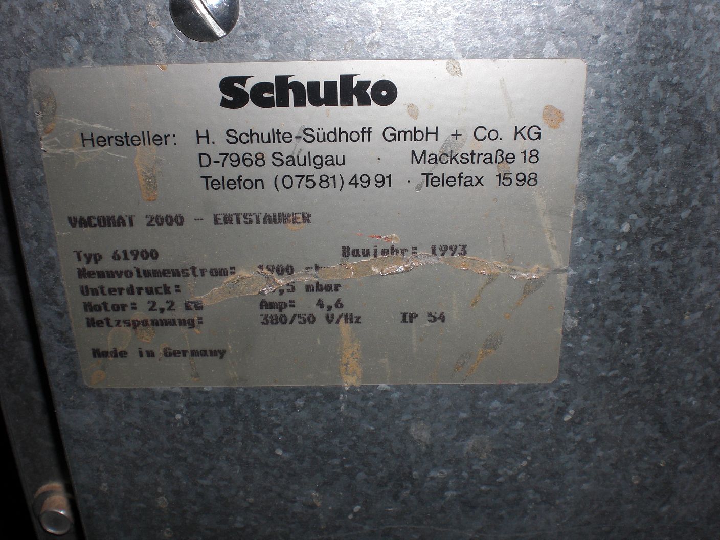 Schuko Vacomat 2000
