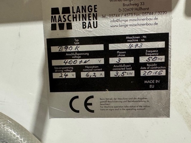 Lange Maschinenbau B 90 K