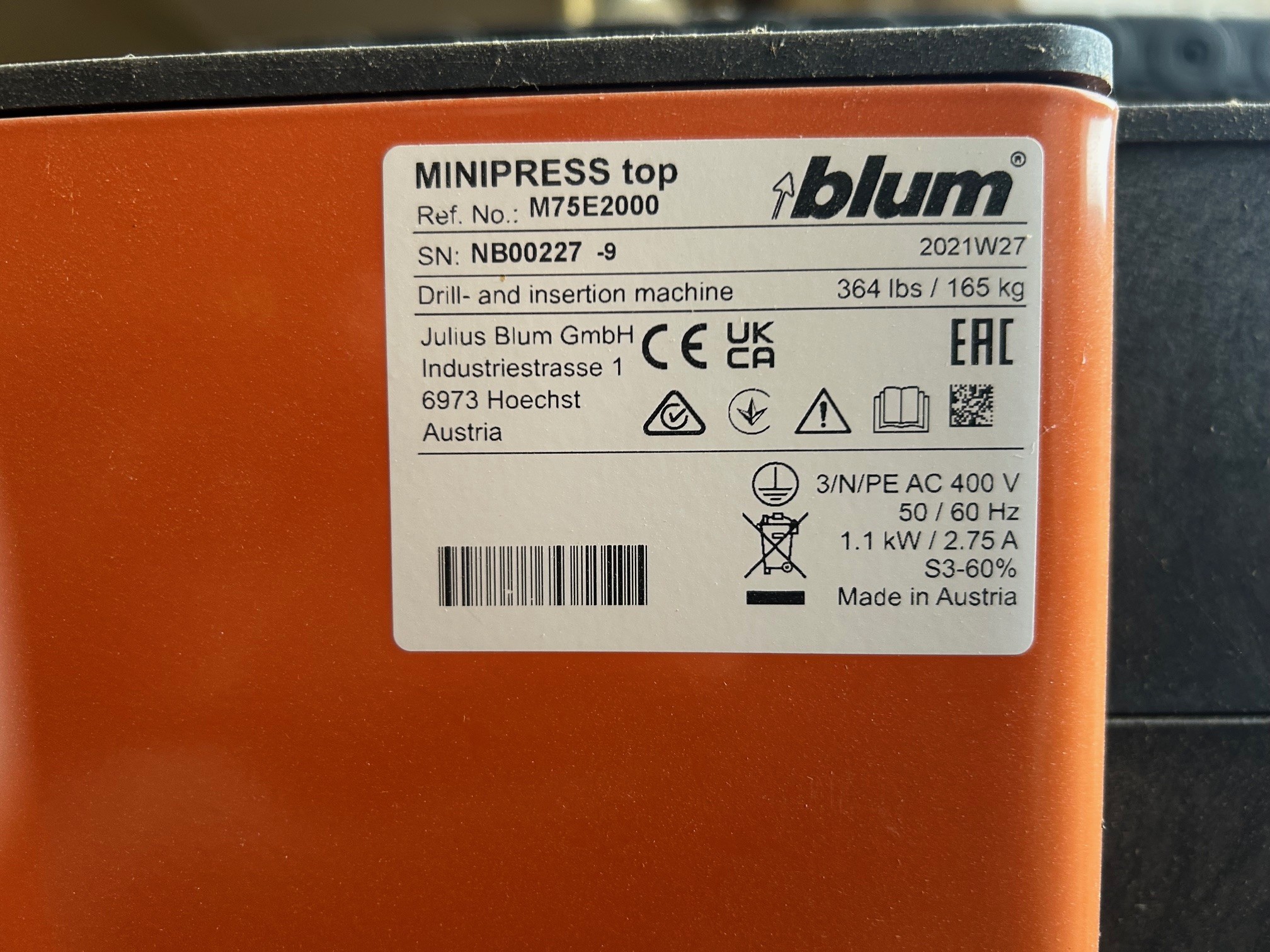 Blum MINIPRESS top