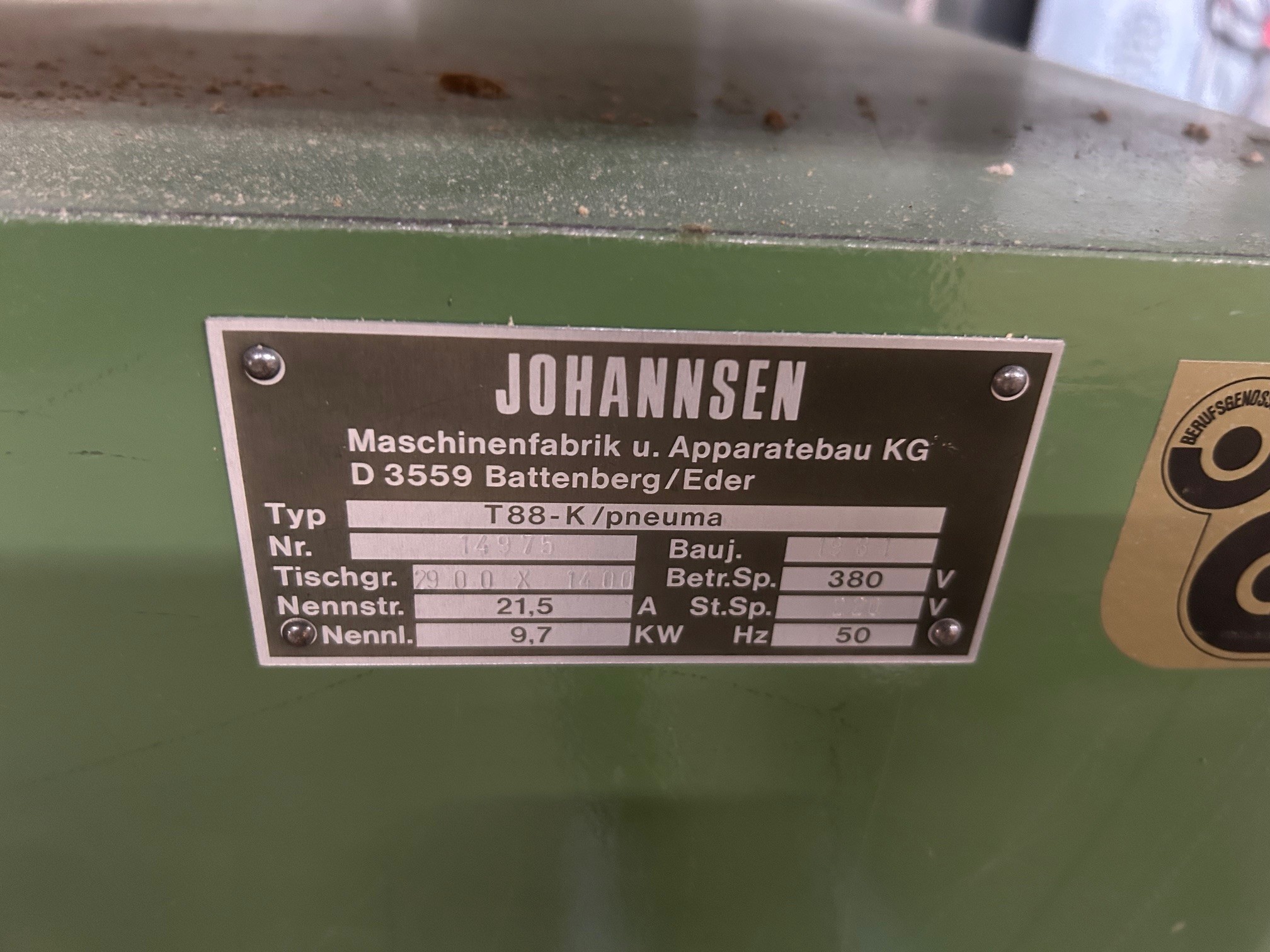 Johannsen T 88 k pneuma