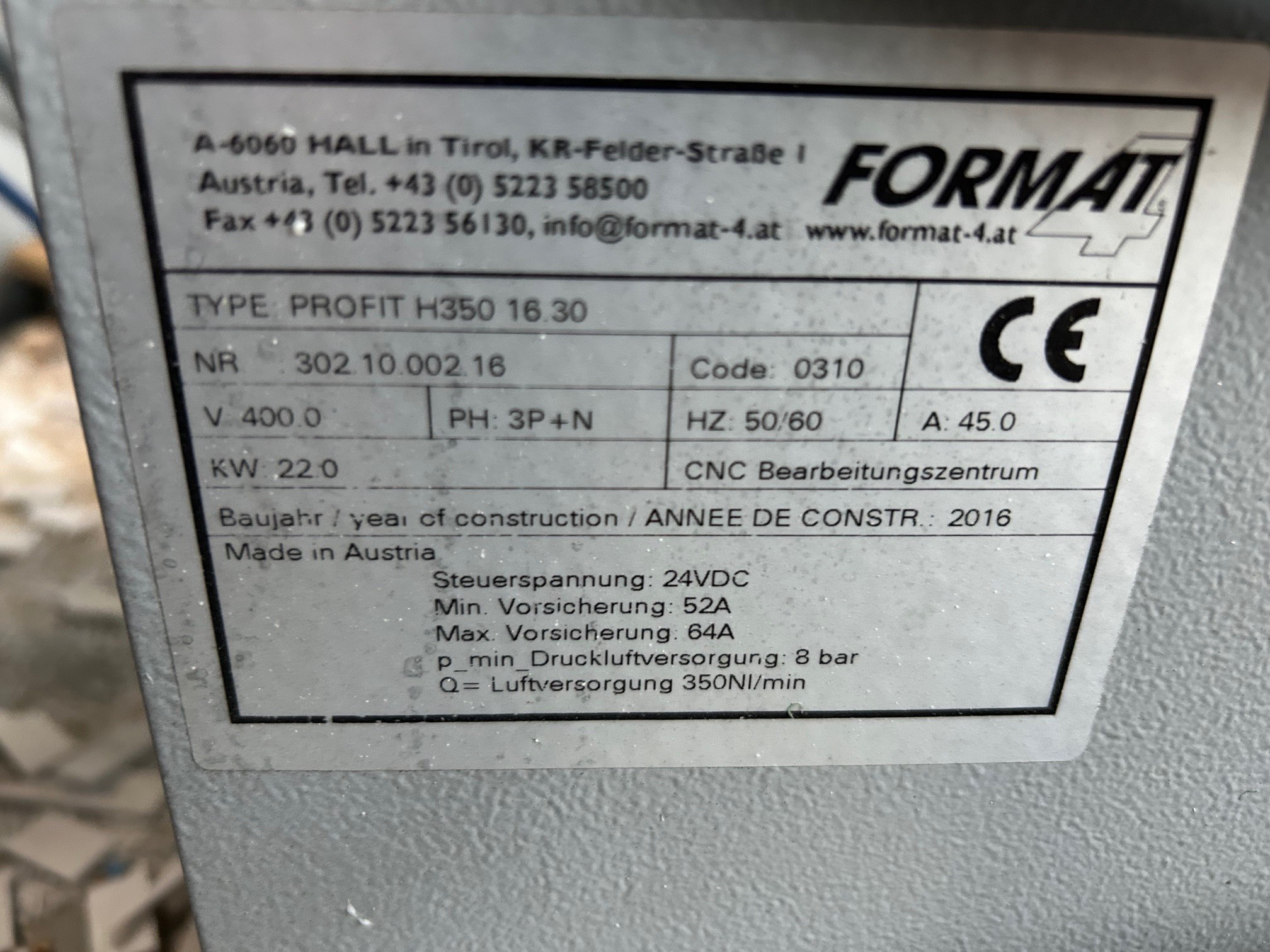Format 4 Profit H 350 16.30